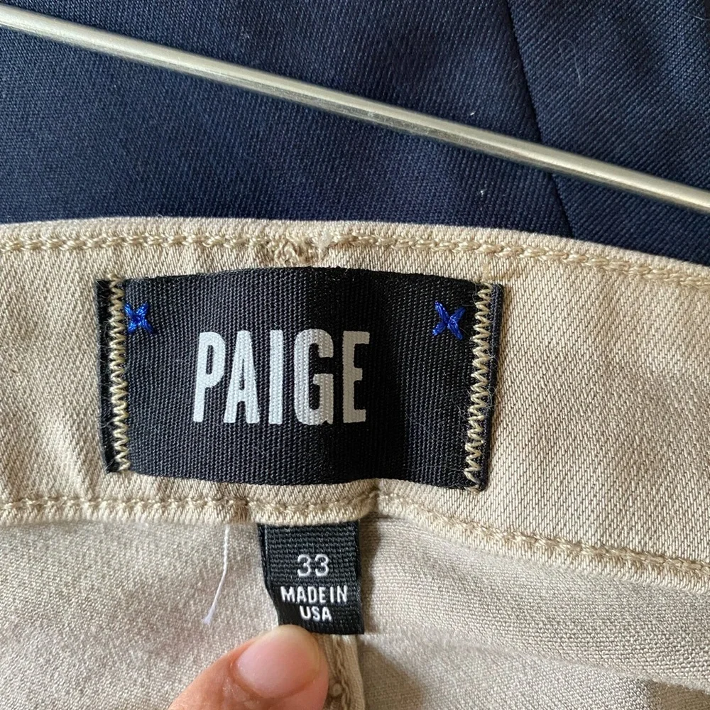 PAIGE Men's Light Tan Slim Jeans